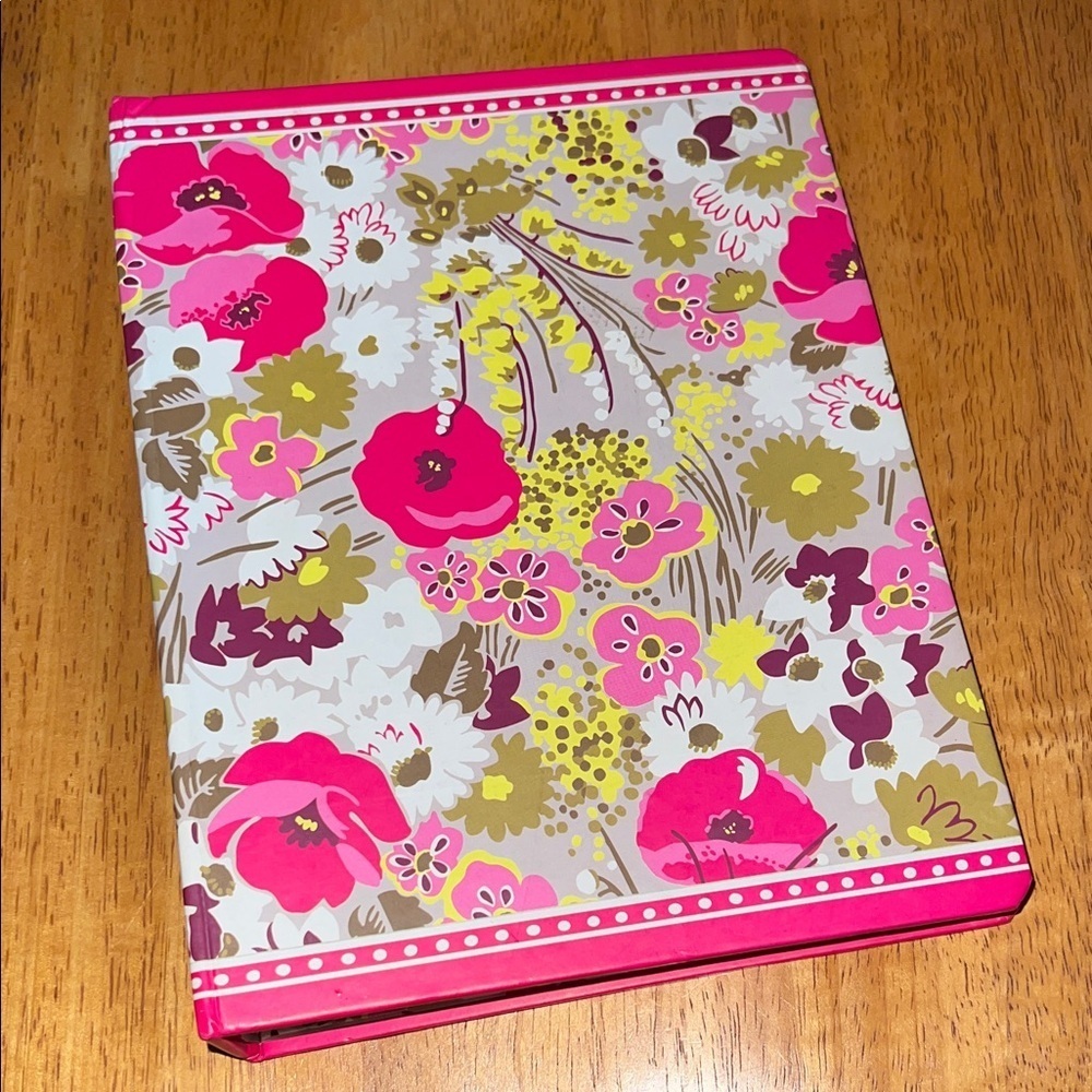Vera Bradley Floral Notebook with Pink and Yellow Accents Cookbook Recipes